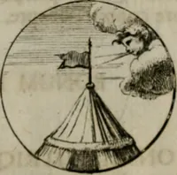An illustration from Devises et emblemes anciennes & modernes, tirées des plus celebres auteurs, oder, Emblematische Gemüths-Vergnügung : bey Betrachtung siben hundert und funffzehen der curieusesten und ergötzlichen Sinn-Bildern, mit ihren zuständigen teutsch-lateinisch-französisch- und italianischen Beyschrifften (1695)