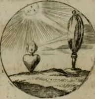 An illustration from Devises et emblemes anciennes & modernes, tirées des plus celebres auteurs, oder, Emblematische Gemüths-Vergnügung : bey Betrachtung siben hundert und funffzehen der curieusesten und ergötzlichen Sinn-Bildern, mit ihren zuständigen teutsch-lateinisch-französisch- und italianischen Beyschrifften (1695)