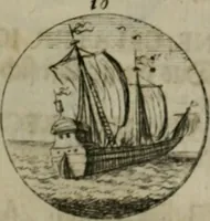 An illustration from Devises et emblemes anciennes & modernes, tirées des plus celebres auteurs, oder, Emblematische Gemüths-Vergnügung : bey Betrachtung siben hundert und funffzehen der curieusesten und ergötzlichen Sinn-Bildern, mit ihren zuständigen teutsch-lateinisch-französisch- und italianischen Beyschrifften (1695)