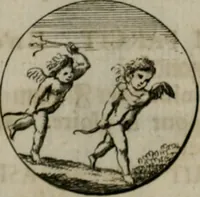 An illustration from Devises et emblemes anciennes & modernes, tirées des plus celebres auteurs, oder, Emblematische Gemüths-Vergnügung : bey Betrachtung siben hundert und funffzehen der curieusesten und ergötzlichen Sinn-Bildern, mit ihren zuständigen teutsch-lateinisch-französisch- und italianischen Beyschrifften (1695)