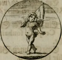 An illustration from Devises et emblemes anciennes & modernes, tirées des plus celebres auteurs, oder, Emblematische Gemüths-Vergnügung : bey Betrachtung siben hundert und funffzehen der curieusesten und ergötzlichen Sinn-Bildern, mit ihren zuständigen teutsch-lateinisch-französisch- und italianischen Beyschrifften (1695)
