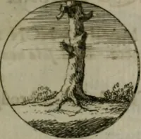 An illustration from Devises et emblemes anciennes & modernes, tirées des plus celebres auteurs, oder, Emblematische Gemüths-Vergnügung : bey Betrachtung siben hundert und funffzehen der curieusesten und ergötzlichen Sinn-Bildern, mit ihren zuständigen teutsch-lateinisch-französisch- und italianischen Beyschrifften (1695)