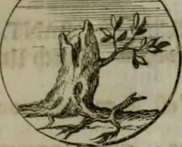 An illustration from Devises et emblemes anciennes & modernes, tirées des plus celebres auteurs, oder, Emblematische Gemüths-Vergnügung : bey Betrachtung siben hundert und funffzehen der curieusesten und ergötzlichen Sinn-Bildern, mit ihren zuständigen teutsch-lateinisch-französisch- und italianischen Beyschrifften (1695)