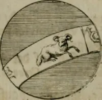 An illustration from Devises et emblemes anciennes & modernes, tirées des plus celebres auteurs, oder, Emblematische Gemüths-Vergnügung : bey Betrachtung siben hundert und funffzehen der curieusesten und ergötzlichen Sinn-Bildern, mit ihren zuständigen teutsch-lateinisch-französisch- und italianischen Beyschrifften (1695)