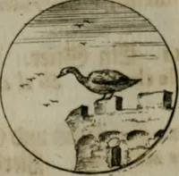 An illustration from Devises et emblemes anciennes & modernes, tirées des plus celebres auteurs, oder, Emblematische Gemüths-Vergnügung : bey Betrachtung siben hundert und funffzehen der curieusesten und ergötzlichen Sinn-Bildern, mit ihren zuständigen teutsch-lateinisch-französisch- und italianischen Beyschrifften (1695)