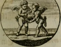 An illustration from Devises et emblemes anciennes & modernes, tirées des plus celebres auteurs, oder, Emblematische Gemüths-Vergnügung : bey Betrachtung siben hundert und funffzehen der curieusesten und ergötzlichen Sinn-Bildern, mit ihren zuständigen teutsch-lateinisch-französisch- und italianischen Beyschrifften (1695)