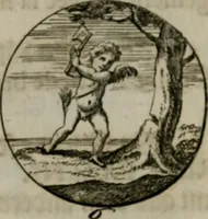 An illustration from Devises et emblemes anciennes & modernes, tirées des plus celebres auteurs, oder, Emblematische Gemüths-Vergnügung : bey Betrachtung siben hundert und funffzehen der curieusesten und ergötzlichen Sinn-Bildern, mit ihren zuständigen teutsch-lateinisch-französisch- und italianischen Beyschrifften (1695)