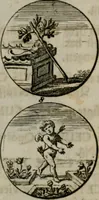 An illustration from Devises et emblemes anciennes & modernes, tirées des plus celebres auteurs, oder, Emblematische Gemüths-Vergnügung : bey Betrachtung siben hundert und funffzehen der curieusesten und ergötzlichen Sinn-Bildern, mit ihren zuständigen teutsch-lateinisch-französisch- und italianischen Beyschrifften (1695)