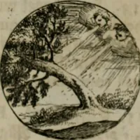 An illustration from Devises et emblemes anciennes & modernes, tirées des plus celebres auteurs, oder, Emblematische Gemüths-Vergnügung : bey Betrachtung siben hundert und funffzehen der curieusesten und ergötzlichen Sinn-Bildern, mit ihren zuständigen teutsch-lateinisch-französisch- und italianischen Beyschrifften (1695)