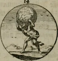 An illustration from Devises et emblemes anciennes & modernes, tirées des plus celebres auteurs, oder, Emblematische Gemüths-Vergnügung : bey Betrachtung siben hundert und funffzehen der curieusesten und ergötzlichen Sinn-Bildern, mit ihren zuständigen teutsch-lateinisch-französisch- und italianischen Beyschrifften (1695)