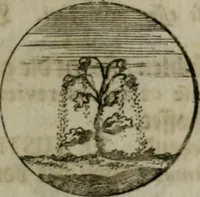 An illustration from Devises et emblemes anciennes & modernes, tirées des plus celebres auteurs, oder, Emblematische Gemüths-Vergnügung : bey Betrachtung siben hundert und funffzehen der curieusesten und ergötzlichen Sinn-Bildern, mit ihren zuständigen teutsch-lateinisch-französisch- und italianischen Beyschrifften (1695)