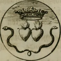 An illustration from Devises et emblemes anciennes & modernes, tirées des plus celebres auteurs, oder, Emblematische Gemüths-Vergnügung : bey Betrachtung siben hundert und funffzehen der curieusesten und ergötzlichen Sinn-Bildern, mit ihren zuständigen teutsch-lateinisch-französisch- und italianischen Beyschrifften (1695)