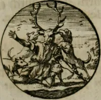 An illustration from Devises et emblemes anciennes & modernes, tirées des plus celebres auteurs, oder, Emblematische Gemüths-Vergnügung : bey Betrachtung siben hundert und funffzehen der curieusesten und ergötzlichen Sinn-Bildern, mit ihren zuständigen teutsch-lateinisch-französisch- und italianischen Beyschrifften (1695)