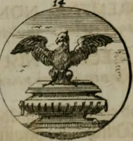 An illustration from Devises et emblemes anciennes & modernes, tirées des plus celebres auteurs, oder, Emblematische Gemüths-Vergnügung : bey Betrachtung siben hundert und funffzehen der curieusesten und ergötzlichen Sinn-Bildern, mit ihren zuständigen teutsch-lateinisch-französisch- und italianischen Beyschrifften (1695)