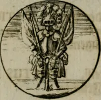 An illustration from Devises et emblemes anciennes & modernes, tirées des plus celebres auteurs, oder, Emblematische Gemüths-Vergnügung : bey Betrachtung siben hundert und funffzehen der curieusesten und ergötzlichen Sinn-Bildern, mit ihren zuständigen teutsch-lateinisch-französisch- und italianischen Beyschrifften (1695)