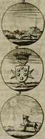 An illustration from Devises et emblemes anciennes & modernes, tirées des plus celebres auteurs, oder, Emblematische Gemüths-Vergnügung : bey Betrachtung siben hundert und funffzehen der curieusesten und ergötzlichen Sinn-Bildern, mit ihren zuständigen teutsch-lateinisch-französisch- und italianischen Beyschrifften (1695)