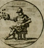 An illustration from Devises et emblemes anciennes & modernes, tirées des plus celebres auteurs, oder, Emblematische Gemüths-Vergnügung : bey Betrachtung siben hundert und funffzehen der curieusesten und ergötzlichen Sinn-Bildern, mit ihren zuständigen teutsch-lateinisch-französisch- und italianischen Beyschrifften (1695)