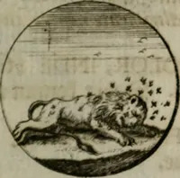 An illustration from Devises et emblemes anciennes & modernes, tirées des plus celebres auteurs, oder, Emblematische Gemüths-Vergnügung : bey Betrachtung siben hundert und funffzehen der curieusesten und ergötzlichen Sinn-Bildern, mit ihren zuständigen teutsch-lateinisch-französisch- und italianischen Beyschrifften (1695)