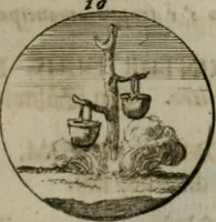 An illustration from Devises et emblemes anciennes & modernes, tirées des plus celebres auteurs, oder, Emblematische Gemüths-Vergnügung : bey Betrachtung siben hundert und funffzehen der curieusesten und ergötzlichen Sinn-Bildern, mit ihren zuständigen teutsch-lateinisch-französisch- und italianischen Beyschrifften (1695)