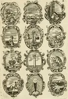 Picture 8 of 53 from Devises et emblemes anciennes et modernes, tirées des plus celebres auteurs : avec plusieurs autres nouvellem[en]t inventées et mises en latin, en francois, en espagnol, en italien, en anglois, en flamand et en allemand (1712), leaf 16