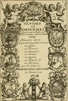 An illustration from Devises et emblemes anciennes et modernes, tirées des plus celebres auteurs : avec plusieurs autres nouvellem[en]t inventées et mises en latin, en francois, en espagnol, en italien, en anglois, en flamand et en allemand (1712)