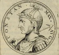 Picture 54 of 66 from De vita et moribus imperatorum Romanorum: excerpta ex libris Sexti Aurelii Victoris, à Caesare Augusto usque ad Theodosium imperatorem. Andreas Schottus compositis tribus M.SS. cum Vett. vulgatis emendabat; scholiis & veris iconibus ex antiquis numismatis delineatis illustrabat. Quibus accesserunt & Eliae Vineti notae (1669), leaf 105