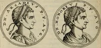 Picture 66 of 66 from De vita et moribus imperatorum Romanorum: excerpta ex libris Sexti Aurelii Victoris, à Caesare Augusto usque ad Theodosium imperatorem. Andreas Schottus compositis tribus M.SS. cum Vett. vulgatis emendabat; scholiis & veris iconibus ex antiquis numismatis delineatis illustrabat. Quibus accesserunt & Eliae Vineti notae (1669), leaf 127