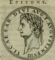 Picture 5 of 66 from De vita et moribus imperatorum Romanorum: excerpta ex libris Sexti Aurelii Victoris, à Caesare Augusto usque ad Theodosium imperatorem. Andreas Schottus compositis tribus M.SS. cum Vett. vulgatis emendabat; scholiis & veris iconibus ex antiquis numismatis delineatis illustrabat. Quibus accesserunt & Eliae Vineti notae (1669), leaf 36