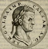 An illustration from De vita et moribus imperatorum Romanorum: excerpta ex libris Sexti Aurelii Victoris, à Caesare Augusto usque ad Theodosium imperatorem. Andreas Schottus compositis tribus M.SS. cum Vett. vulgatis emendabat; scholiis & veris iconibus ex antiquis numismatis delineatis illustrabat. Quibus accesserunt & Eliae Vineti notae (1669)