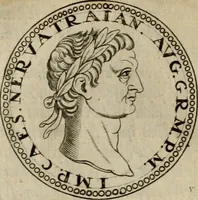 Picture 16 of 66 from De vita et moribus imperatorum Romanorum: excerpta ex libris Sexti Aurelii Victoris, à Caesare Augusto usque ad Theodosium imperatorem. Andreas Schottus compositis tribus M.SS. cum Vett. vulgatis emendabat; scholiis & veris iconibus ex antiquis numismatis delineatis illustrabat. Quibus accesserunt & Eliae Vineti notae (1669), leaf 65