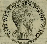 Picture 20 of 66 from De vita et moribus imperatorum Romanorum: excerpta ex libris Sexti Aurelii Victoris, à Caesare Augusto usque ad Theodosium imperatorem. Andreas Schottus compositis tribus M.SS. cum Vett. vulgatis emendabat; scholiis & veris iconibus ex antiquis numismatis delineatis illustrabat. Quibus accesserunt & Eliae Vineti notae (1669), leaf 72