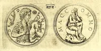 Picture 47 of 101 from De vitis imperatorum et caesarum romanorum : tam occidentalium quam orientalium, nec non vxorum et liberorum eorum, item tyrannorum omnium ... : inde à C. Julio Caesare, primo monarcha, vsque ad D.N. Imperatorem Caesarem Matthiam : vnà cum eorum effigiebus & symbolis ... (1615), leaf 203