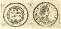 Picture 56 of 101 from De vitis imperatorum et caesarum romanorum : tam occidentalium quam orientalium, nec non vxorum et liberorum eorum, item tyrannorum omnium ... : inde à C. Julio Caesare, primo monarcha, vsque ad D.N. Imperatorem Caesarem Matthiam : vnà cum eorum effigiebus & symbolis ... (1615), leaf 248