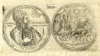 Picture 61 of 101 from De vitis imperatorum et caesarum romanorum : tam occidentalium quam orientalium, nec non vxorum et liberorum eorum, item tyrannorum omnium ... : inde à C. Julio Caesare, primo monarcha, vsque ad D.N. Imperatorem Caesarem Matthiam : vnà cum eorum effigiebus & symbolis ... (1615), leaf 284