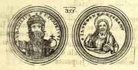 Picture 68 of 101 from De vitis imperatorum et caesarum romanorum : tam occidentalium quam orientalium, nec non vxorum et liberorum eorum, item tyrannorum omnium ... : inde à C. Julio Caesare, primo monarcha, vsque ad D.N. Imperatorem Caesarem Matthiam : vnà cum eorum effigiebus & symbolis ... (1615), leaf 315