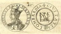 Picture 83 of 101 from De vitis imperatorum et caesarum romanorum : tam occidentalium quam orientalium, nec non vxorum et liberorum eorum, item tyrannorum omnium ... : inde à C. Julio Caesare, primo monarcha, vsque ad D.N. Imperatorem Caesarem Matthiam : vnà cum eorum effigiebus & symbolis ... (1615), leaf 440