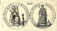 Picture 88 of 101 from De vitis imperatorum et caesarum romanorum : tam occidentalium quam orientalium, nec non vxorum et liberorum eorum, item tyrannorum omnium ... : inde à C. Julio Caesare, primo monarcha, vsque ad D.N. Imperatorem Caesarem Matthiam : vnà cum eorum effigiebus & symbolis ... (1615), leaf 470