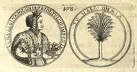 Picture 89 of 101 from De vitis imperatorum et caesarum romanorum : tam occidentalium quam orientalium, nec non vxorum et liberorum eorum, item tyrannorum omnium ... : inde à C. Julio Caesare, primo monarcha, vsque ad D.N. Imperatorem Caesarem Matthiam : vnà cum eorum effigiebus & symbolis ... (1615), leaf 476