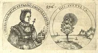 Picture 94 of 101 from De vitis imperatorum et caesarum romanorum : tam occidentalium quam orientalium, nec non vxorum et liberorum eorum, item tyrannorum omnium ... : inde à C. Julio Caesare, primo monarcha, vsque ad D.N. Imperatorem Caesarem Matthiam : vnà cum eorum effigiebus & symbolis ... (1615), leaf 500