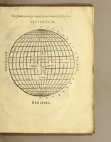 An illustration from De vniuersitate liber, : in quo astronomiae doctrinaeúe coelestis compe[n]dium terrae aptatum, & secundum coelestis influxus ordinem pr[a]ecipuarúmq[ue] originum ratione[m] totus orbis terrae quatenus innotuit, cum regnoru[m] temporibus exponitur. Sed ante omneis alias orbis parteis Terra Sancta summo, hoc est, amplissimo compendio describitur. cui Gallia ob primarium orbis nomen & ius substituitur, eo quòd ambae toti orbi legem sunt daturae. (1563)
