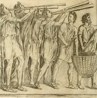 An illustration from De vrbis ac Romani olim imperii splendore : opus eruditionibus, historijs, ac animaduersionibus, tam sacris quam profanis illustratum : in quo etiam nonnulla ex occasione tanguntur, tam circa Romanae ecclesiae principatum, quam circa alias reliquarum orbis regionum res memoratu dignas (1650)