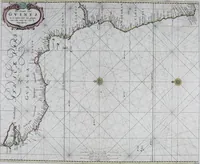 Picture 25 of 44 from De zee-atlas ofte water-wereld : waer in vertoont werden alle de zee-kusten van het bekende des aerd-bodems : seer dienstigh voor alle heeren en kooplieden, als oock voor alle schippers en stuurlieden (1672), leaf 112