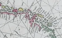 An illustration from De zee-atlas ofte water-wereld : waer in vertoont werden alle de zee-kusten van het bekende des aerd-bodems : seer dienstigh voor alle heeren en kooplieden, als oock voor alle schippers en stuurlieden (1672)