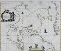An illustration from De zee-atlas ofte water-wereld : waer in vertoont werden alle de zee-kusten van het bekende des aerd-bodems : seer dienstigh voor alle heeren en kooplieden, als oock voor alle schippers en stuurlieden (1672)