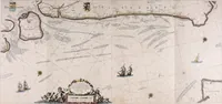 Picture 12 of 44 from De zee-atlas ofte water-wereld : waer in vertoont werden alle de zee-kusten van het bekende des aerd-bodems : seer dienstigh voor alle heeren en kooplieden, als oock voor alle schippers en stuurlieden (1672), leaf 60