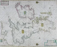 An illustration from De zee-atlas ofte water-wereld : waer in vertoont werden alle de zee-kusten van het bekende des aerd-bodems : seer dienstigh voor alle heeren en kooplieden, als oock voor alle schippers en stuurlieden (1672)