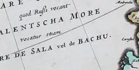 An illustration from De zee-atlas of Water-waerelt, vertoonende alle de zee-kusten van het bekende des aerd-bodems, met een generale beschrijvinge van dien : seer dienstigh voor schippers en stuurlieden, mitsgaders koop-lieden om op 't kantoor gebruyckt te worden : Nieuwelijcks aldus uytgegeven (1665)