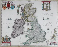 An illustration from De zee-atlas of Water-waerelt, vertoonende alle de zee-kusten van het bekende des aerd-bodems, met een generale beschrijvinge van dien : seer dienstigh voor schippers en stuurlieden, mitsgaders koop-lieden om op 't kantoor gebruyckt te worden : Nieuwelijcks aldus uytgegeven (1665)