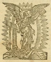 An illustration from Défense de la confession des Églises Réformées de France, contre les accusations du sieur Arnould, Iésuite, déduites en un sermon fait en la présence du Roy à Fontaine-Bleau, par lesquelles il soustient que les passages cottez en marge de nostre confession sont faux et inutiles (1617)