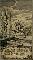 An illustration from D. Heinrich Müllers Thränen- und Trost-Quelle : bey Erklärung der Geschichte, von der grossen Sünderin ... anietzo aufs neue bey jeder Betrachtung mit Vorbereitungs- Busz- und Beicht-Gebeten versehen : samt einer Anweisung zur Sing- und Bibel-Andacht, ... und einer Vorrede Hn. D. Michael Reinhard, mit Kupffer-Stichen gezieret (1724)